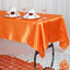 Satin Rectangular 60"x102" Tablecloth Orange - Smooth and Lustrous Table Cover