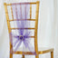 5 Pack Organza Chair Sashes Purple - Reusable Sheer Chair Bows 6"x108"