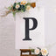 Decorative Rhinestone Alphabet "P" Letter Stickers, Glitter Adhesive Craft Letters Black DIY Sparkle Embellishments 8"