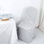 10 Pack Polyester Chair Cover for Banquet Chairs Silver - Stain-Resistant Reusable Slip-On Slipcover