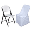 Polyester Chair Cover for Folding Lifetime Chairs White - Reusable Durable Slip-On Cover for Weddings & Gatherings