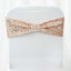 5 Pack Sequin Spandex Chair Sashes Blush - Stretch Chair Bands 6"x15"