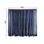 20ftx10ft Navy Blue Metallic Shimmer Tinsel Event Curtain Drapes, Backdrop Event Panel