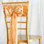 5 Pack Satin Chair Sashes Peach - Durable Chair Bows with Shiny Finish 6"x106"