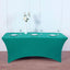 Stretch Spandex 6ft Rectangle Tablecloth Peacock Teal - Durable Form-Fitting Table Cover