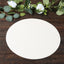 50 Pack 13" Round Disposable Paper Placemats â€“ Pearl White Cardboard Dining Table Mats, 120 GSM