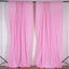 2 Pack Pink Scuba Polyester Event Curtain Drapes, Durable Flame Resistant Backdrop Event Panels Wrinkle Free with Rod Pockets - 10ftx10ft