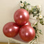 50 Pack Chrome Pink Biodegradable Latex Balloons 12", Thick Eco Friendly Metallic Party Balloons