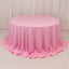 Premium Polyester 132" Round Tablecloth Pink - Seamless 220GSM Wrinkle-Resistant Table Cover