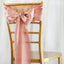 5 Pack Satin Chair Sashes Dusty Rose - Durable Chair Bows with Shiny Finish 6"x106"