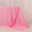 Lamour Satin 90"x156" Rectangle Tablecloth Pink - Luxurious, Soft Seamless Table Cover