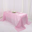 Satin Rectangular 90"x132" Tablecloth Pink - Seamless Table Cover