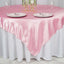 Satin 72"x72" Table Overlay Square Tablecloth Pink - Smooth Finish Table Cover