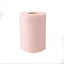 6"x100 Yards Blush Tulle Fabric Bolt, Sheer Fabric Spool Roll For Crafts