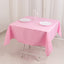 Premium Polyester 54"x54" Square Tablecloth Pink - Stain and Wrinkle-Resistant 220GSM Table Cover