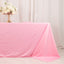 Scuba Rectangular 90"x132" Tablecloth Pink - Wrinkle Free, Stain Resistant & Seamless Table Cover
