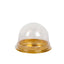 50-Pack Favor Containers Round Dome Design Gold and Clear - Plastic Party Boxes for Cupcakes and Sweets 3"