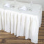Polyester 21ft Table Skirt Ivory - Classic Pleated Design