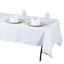 Fire Retardant Premium Polyester 60"x102" Rectangular Tablecloth White - Stylish High-Performance Table Cover for Large Gatherings