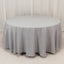 Premium Polyester 108" Round Tablecloth Silver - Wrinkle-Resistant 220GSM Table Cover