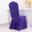 Spandex Chair Cover with Ruffle Pleated Skirt for Banquet Chairs Purple - 1-Piece Stretch Fitted Slipcover