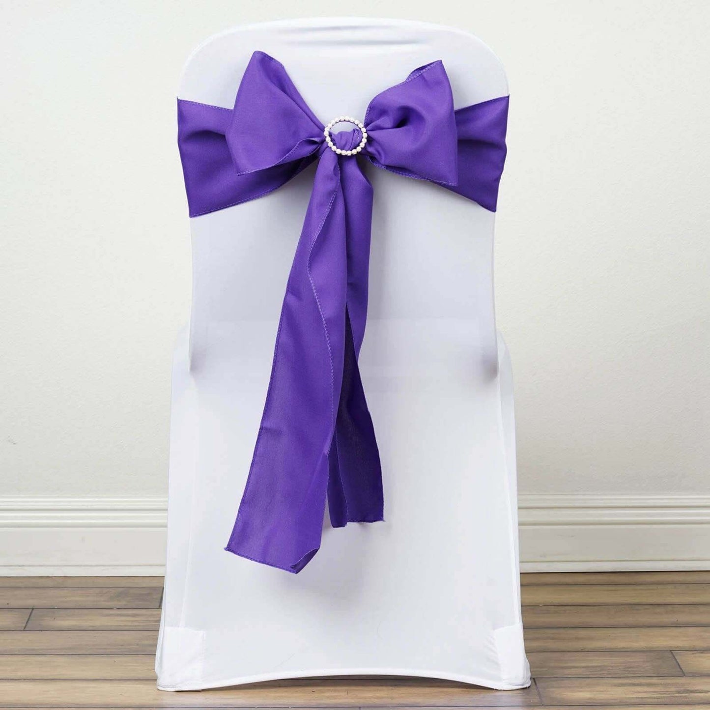 5 Pack Polyester Chair Sashes Purple 6"x108"
