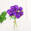 2 Bushes 18" Real Touch Purple Artificial Rose Flower Bouquet, Silk Long Stem Flower Arrangements