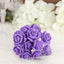 48 Roses 1" Purple Real Touch Artificial DIY Foam Rose Flowers With Stem, Craft Rose Buds