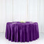 Premium Velvet 120" Round Tablecloth Purple - Reusable Soft & Seamless Table Cover