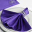 5 Pack Satin 20"x20" Napkins Purple - Luxurious Shine & Smooth Dinner Napkins