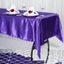 Satin Rectangular 60"x102" Tablecloth Purple - Smooth and Lustrous Table Cover