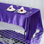 Satin Rectangular 60"x126" Tablecloth Purple - Smooth and Lustrous Table Cover