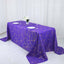 Polyester 90"x132" Rectangle Tablecloth Purple Seamless with Gold Foil Geometric Pattern - Wrinkle-Resistant Seamless Table Cover