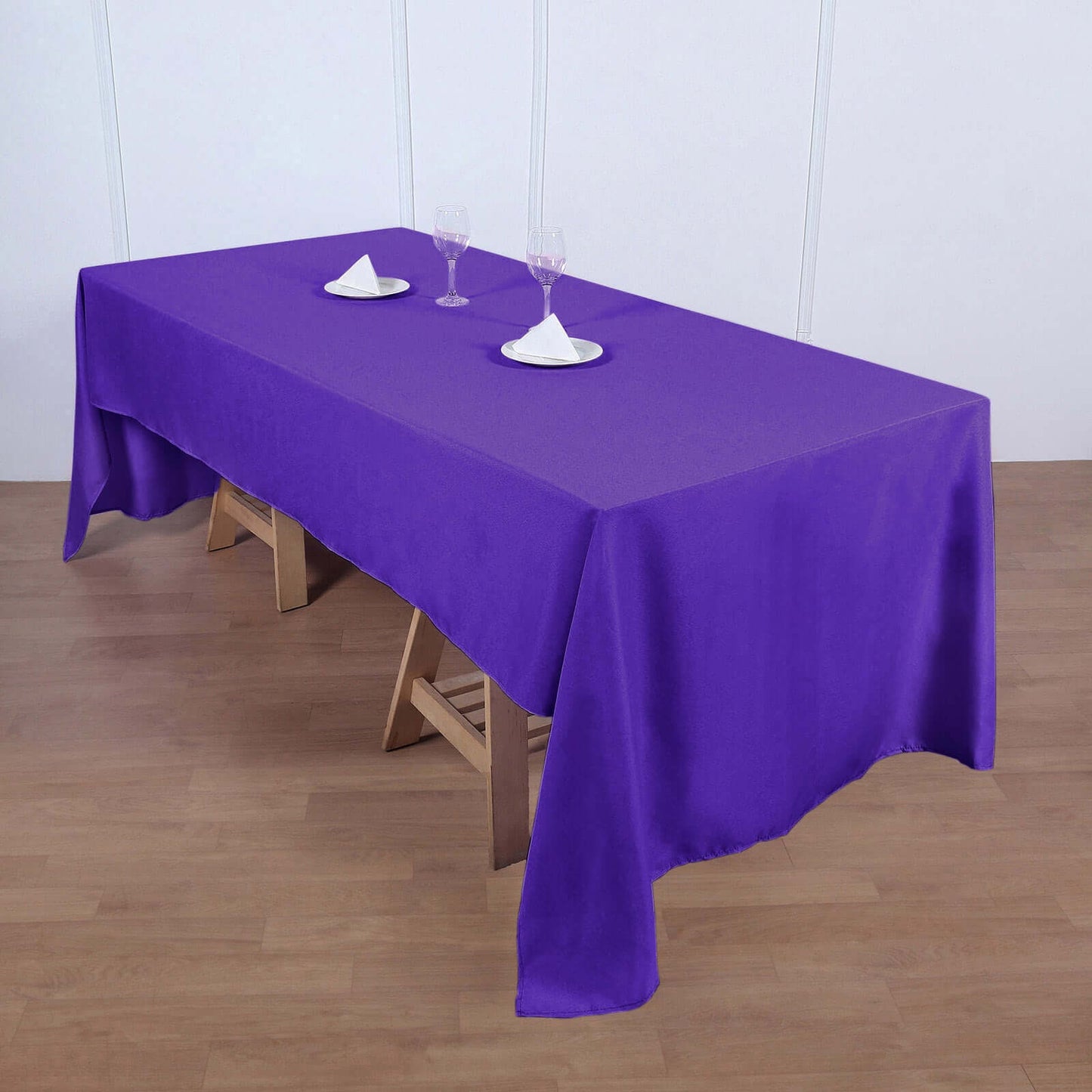 Polyester 60"x126" Rectangle Tablecloth Purple - Wrinkle-Resistant Table Cover