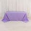 Premium Polyester 90"x132" Rectangle Tablecloth Lavender Lilac - Seamless 220GSM Stain-Resistant Table Cover