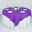 Taffeta 72"x72" Table Overlay Square Tablecloth Purple - Accordion Crinkle Table Cover