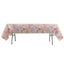 5-Pack Plastic Table Covers Blush Rectangle with Butterfly Floral Print - Decorative PVC Disposable Covers 54"x108"