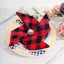 5 Pack Polyester 15"x15" Napkins Black/Red Buffalo Plaid Gingham Style Cloth Napkins