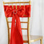 5 Pack Satin Chair Sashes Red - Durable Chair Bows with Shiny Finish 6"x106"