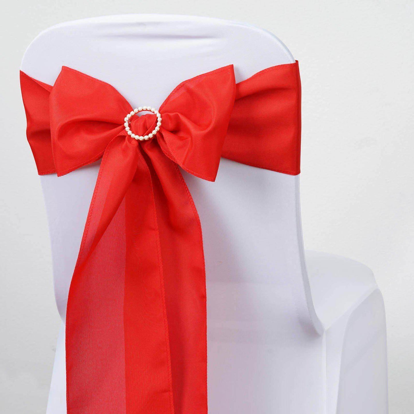 5 Pack Polyester Chair Sashes Red 6"x108"