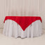 Cotton Blend 70"x70" Table Overlay Square Tablecloth Red - Wrinkle-Resistant Fabric Table Topper
