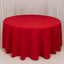 Cotton Blend 120" Round Tablecloth Red - Seamless Wrinkle-Resistant Table Cover