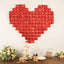 41"x36" Metallic Red Giant Heart Mylar Foil Balloon, Photo Backdrop Balloon Quilt
