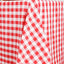 Polyester 90"x132" Rectangle Tablecloth White/Red - Seamless Checkered Buffalo Plaid Table Cover