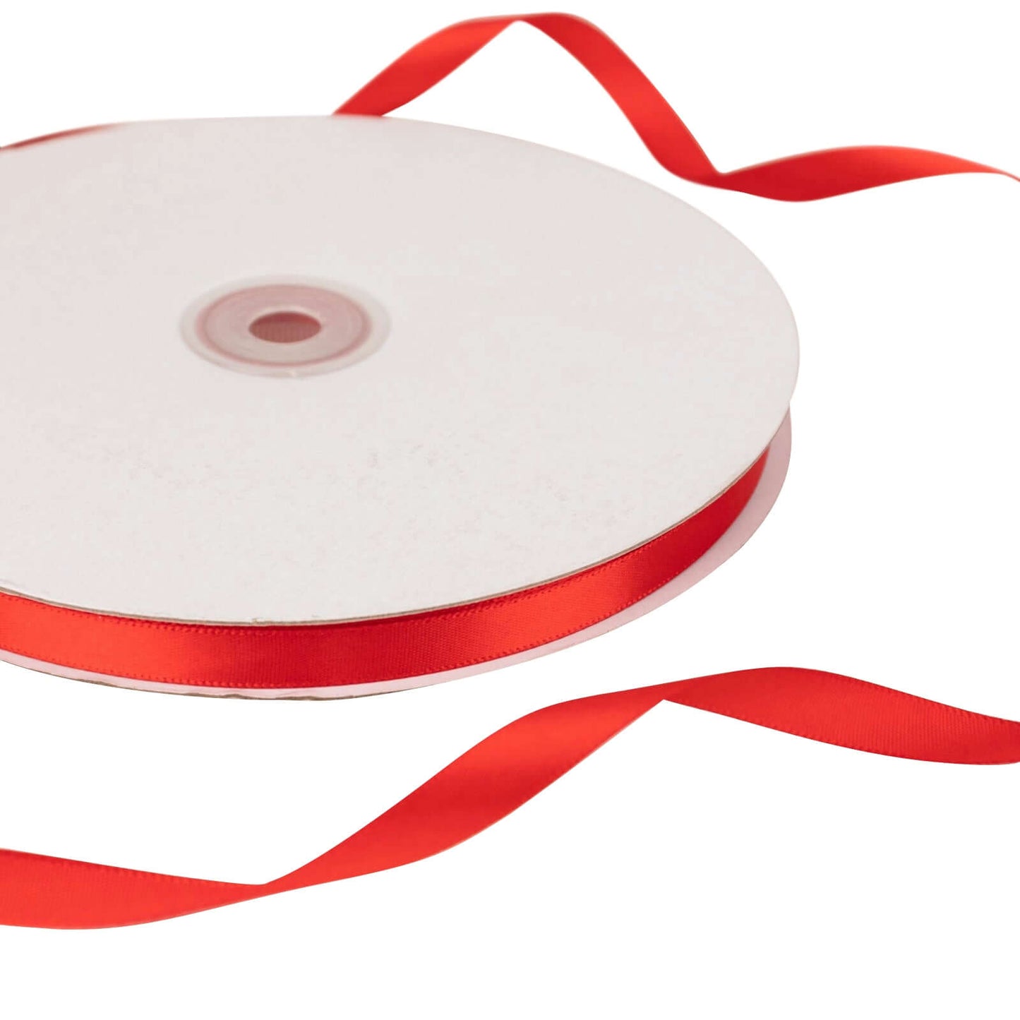 100 Yards 3/8" Red Single Face Decorative Satin Ribbon