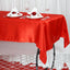 Satin Rectangular 60"x102" Tablecloth Red - Smooth and Lustrous Table Cover