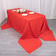 Premium Polyester 90"x156" Rectangle Tablecloth Red - Seamless 220GSM Stain-Resistant Table Cover
