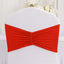 5 Pack Spandex Chair Sashes Red Ruffled Style - Wide Easy to Use Stretch Chair Bands 8"x13"
