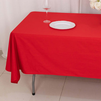 Scuba Rectangular 60"x102" Tablecloth Red - Wrinkle Free & Stain Resistant Table Cover