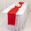 Scuba Polyester 12"x108" Table Runner Red - Wrinkle-Free Table Linen